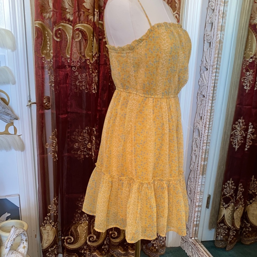 Japna Yellow Floral Mini Dress - Picture 7 of 15
